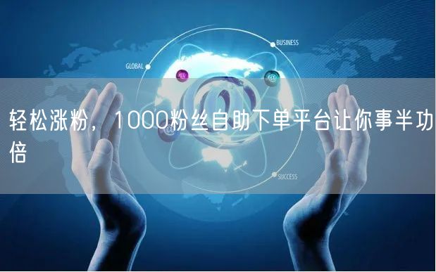 轻松涨粉，1000粉丝自助下单平台让你事半功倍