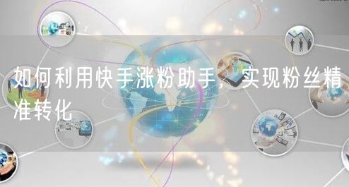 如何利用快手涨粉助手，实现粉丝精准转化