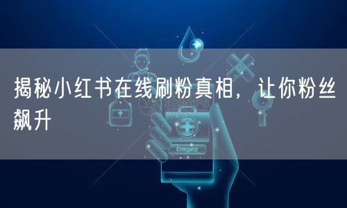 揭秘小红书在线刷粉真相，让你粉丝飙升