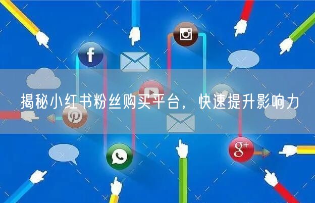 揭秘小红书粉丝购买平台，快速提升影响力