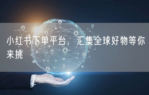 小红书下单平台，汇集全球好物等你来挑