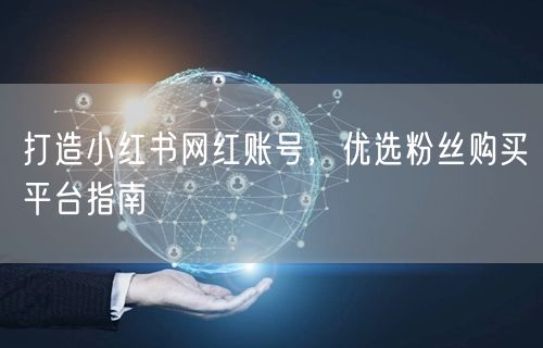 打造小红书网红账号，优选粉丝购买平台指南