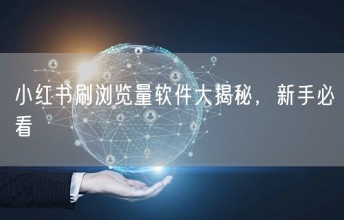 小红书刷浏览量软件大揭秘，新手必看