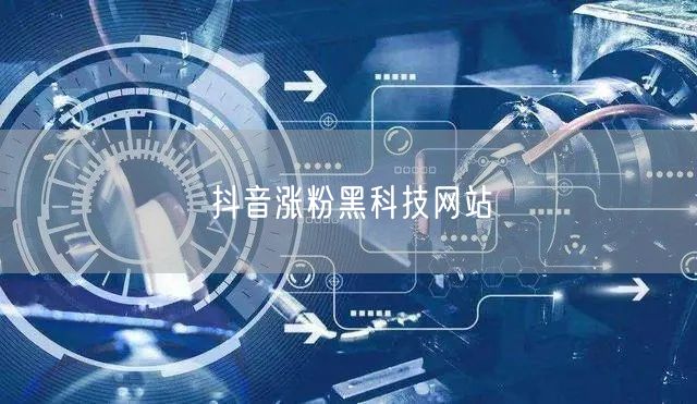 抖音涨粉黑科技网站
